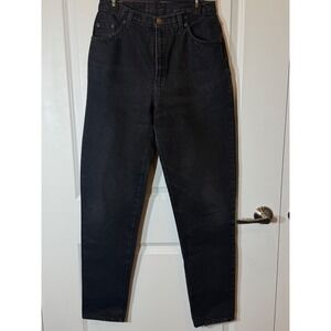 Hunt Club Black Denim Jeans Women's Size 12 Alto Straight Leg Made in USA mom